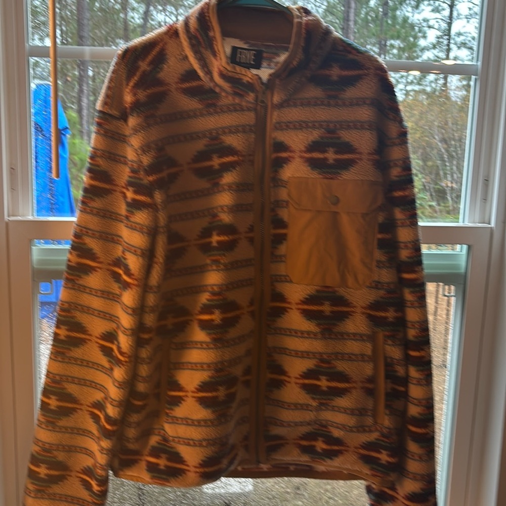 NWT Frye Sherpa Zippered Tigers Eye Jacket XL